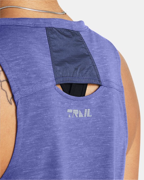 Camiseta de tirantes UA Launch Trail para mujer, Purple, pdpMainDesktop image number 2